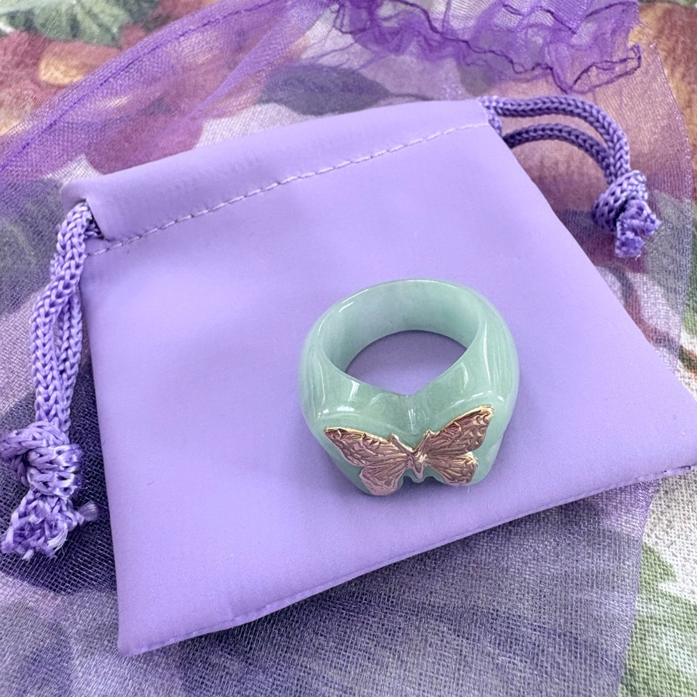 Source Unknown Mint Green Ring - image 2